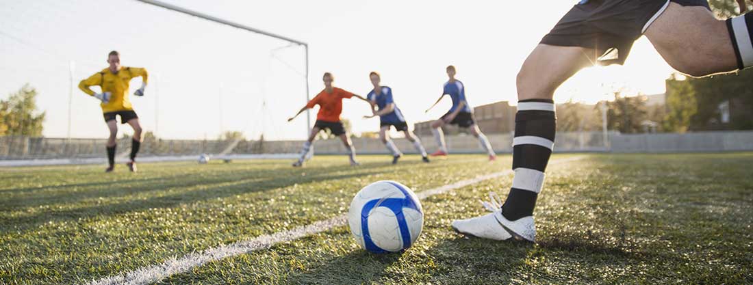 soccer players on the field