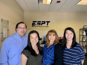 team photo: Jake, Dr. Huey, Cherise, Justine